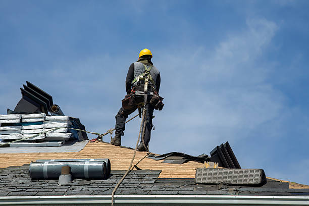 Professional Roofing technician working in North Brookfield, NY